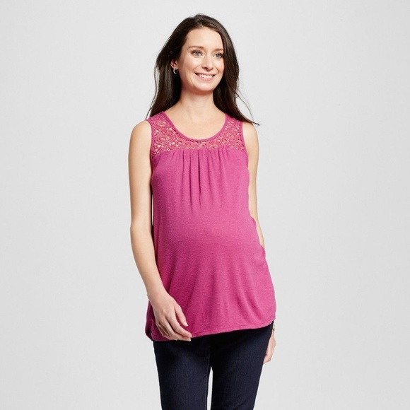 Liz Lange for Target Tops - New Women Crochet Tank Tops Vivacious Fuchsia S Liz Lange for Target Tops - New Women Crochet Tank Tops Vivacious Fuchsia S